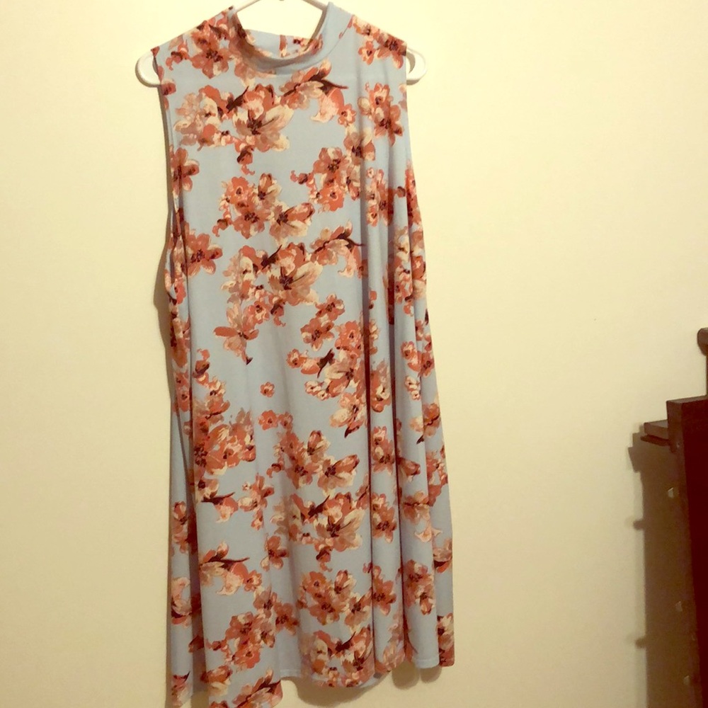 Powder Blue Floral Dress